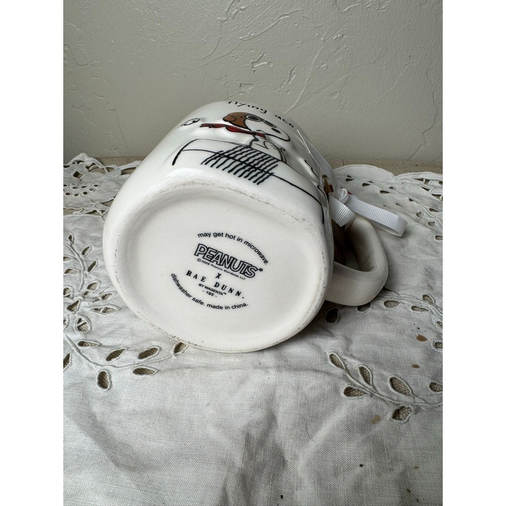 Rae Dunn x Peanuts Snoopy mug FLYING ACE - Picture 4 of 4